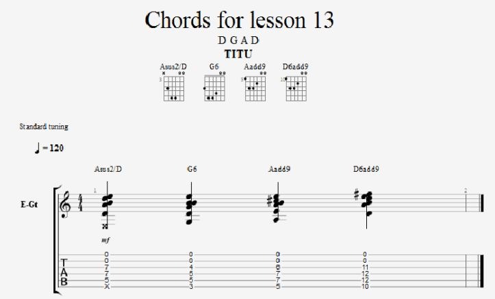 barre chords for lesson 13